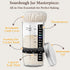 2 Pack, 24 oz Glass Sourdough Starter Jar Wide Mouth Organic Sourdough Starter Kit with Date Marked Band, Thermometer