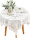 Foyods Square Lace Tablecloth 35 X 35 Inch, Off White Lace-Tablecloths & Small