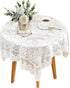 Foyods Square Lace Tablecloth 35 X 35 Inch, Off White Lace-Tablecloths & Small
