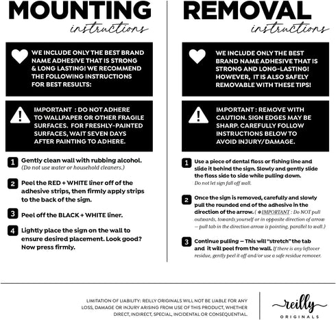 Reilly Originals 3.5x5 Inch Septic System Bathroom Sign, Do Not Flush Rules, Durable, Ready to Stick