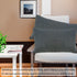 Aitliving Pack 2 12x20" of Cotton Velvet Decorative Velvet Accent Lumbar Throw Pillowcases Slate Grey Soft Solid Both