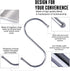 WHITECLOUDZ 30-Pack Silver S Hooks, Stainless Steel Hooks for Hanging Plants, Heavy-Duty Closet Hooks for Utensils &