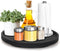 Black Wooden Lazy Susan Turntable Organizer, Small Round Rotating Tray for Kitchen Countertop and Bathroom Decor