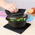 Silicone Pot Mat Trivet, Heat Resistant Counter Mats for Tables, 4 Pack Black (2 Squared + 2 Round)