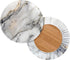 Marble Print Bar Stool Covers, Stetchable Round Stool Cushion Cover Bar Chair Covers Removable Washable Chair Covers for Dining Room Office Hotel Set of 2