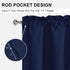 DWCN Navy Window Valance Curtains for Living Room, Solid Short Topper, 1 Panel, 42 X 18 Inch, Farmhouse Style