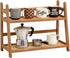 FYRLFB Household 2-Tier Cup Shelf Organizer, Kitchen Counter Shelf for Tea Coffee Bar
