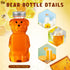 36 8 oz Mifoci Pcs Plastic Honey Bear Cups Clear Honey Container with Screw Top Lid Jar Empty Bear Bottle Shape