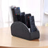 Ayunga 5 PU Leather Remote Control Holder,TV Remote Caddy with Compartments,Bedside Table and Desktop Supply