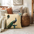ULOVE LOVE YOURSELF 2-Pack Peacock Throw Pillow Covers - Decorative Square Cotton Linen Cushion Cover 18x18 Inch