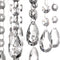 48 Pieces Crystal Ornaments Tree Decorations Beads for Chandelier Crystals Chandelier Beads