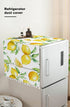 Microwave Oven Dust Cover, Yellow Lemon Watercolor Fruits Anti-Slip Cover with Storage Pockets, 12" X 35"