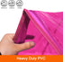 Vieshful 3 Pack Pink 40L Clear Clothes Storage Bag with Zipper for Comforter, Blanket, Bedding, Duvet, Transparent Totes