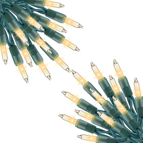 Minetom Clear Christmas Lights 200 Count 50 Feet Bulb Mini Lights, Waterproof