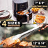 Grill Tongs - BBQ Tongs Heat Resistant 600 Degrees Kitchen Tongs For Cooking, Heavy Duty Metal Tongs, Perfect for Cooking Food, Salad, Grilling, Set of 4, 7",9",12" &14 inch Black by Eddeas