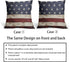 Independence Day American Flag Throw Pillow Covers, Set of 2, 18X18 Inches, Patriotic Stripes for Home Decor