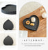 Coffee Table Tray, Home Decor Heart Shaped Tray, Concrete Black Coffee Table Decor Trays, Serving Decorative Trays