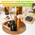 8.7-Inch Rattan Tray Round Woven Serving Basket with Handles Holidays Romantic Decorative Tray for Coffee Table, Bread
