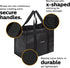 Homemell 100 LBS, 4-Pack) Heavy Duty Reusable Grocery Bags, Large Collapsible Tote Bag Holds Extra-Strength Premium
