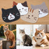 Tyqour 4Pcs Funny Cat Coasters for Drinks, Cute Cat Cup Holder, Silicone Small Coasters for Coffee Table Dinning Room