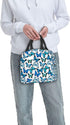 Insulated Lunch Bag Box for Women, Blue Butterfly Print Cooler Thermal Waterproof Tote Bag for Work & Picnic
