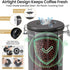 39OZ 2.2lbs Veken Coffee Canister, Large, Airtight Stainless Steel Food Storage Container for Coffee Beans,Ground