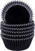 URATOT 100 Pieces Black Foil Metallic Cupcake Liners, Muffin Wrappers, Muffin Paper Cases, Foil Baking Cups