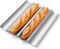 Baguette Bread Pan, Premium Nonstick Perforated Baking Tray for 4 Loaves of French Bread, Crisp Golden-Brown Crust
