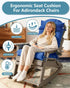 NAVINE Adirondack Chair Cushion& Head Resting Pillow, High Back Patio Cushions with Ties and Non-Slip Bottom