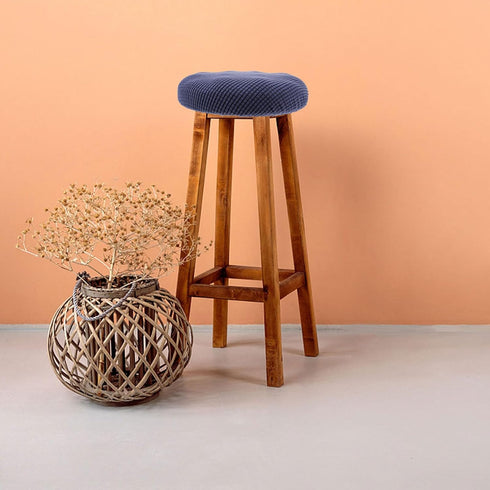 Veemoon Round Stool Covers, Soft Bar Stool Chair Cushion Cover with Elastic Non-Slip Bottom, 11 inches Width