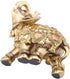 Golden Polyresin Elephant Statue Sculpture - Trunk Wealth Lucky Collectible Figurine Gift Home Decor Feng Shui