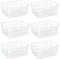 Redrubbit Large Wire Storage Baskets, Set of 6 Farmhouse Metal Freezer Basket Organizers with Handles for Kitchen,