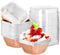EUSOAR Foil Ramekins, 8oz 50pcs Aluminum Foil Baking Cups with Lids, Disposable Mini Cake Loaf Containers for Party