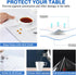 WanDeela 30 Inch Dia Round Clear Table Protector Tablelcloth Cover Vinyl Desk Pad Mat for Circular Wooden Furniture