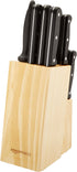 14-Piece Set Amazon Basics High Carbon Stainless Steel Kitchen Knife with Full Tang Construction, Ergonomic Handles