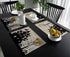 Halloween Placemats Set of 4, Cotton Linen Place Mats with Castle Witch, Pumpkin Lamp, Bat for Dinner Party