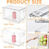Yieach 4 Pack Drawers,11Deep Large Stackable Storage Under Cabinet Organizer,Baby Bottle Organizer,Clear Stacking Pull
