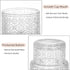 8 Pack 7 oz AVLA Vintage Drinking Glassware, Romantic Water Juice Glass Tumbler Cup, Clear Stackable Coffee Cocktail