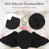 PLOYMONO Black Heavy Duty Polyester Napkins, 17 x 17 Inch Solid Washable Cloth Dinner Napkins (Set of 8)