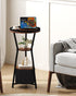 3-Tier Yusong Round Side Table, Small Drink Table for Small Spaces, Industrial End Table, Accent Nightstand Bedside