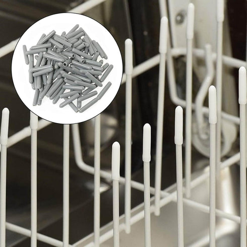 Universal Dishwasher Rack Tine Prong Repair End Cover Caps - 100PC Anti Slip Dishwasher Repair Tip Caps