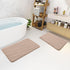 Buganda Memory Foam Bathroom Rug Mat, 30x20, Extra Soft Non-Slip Bath Mats for Tub and Shower, Camel