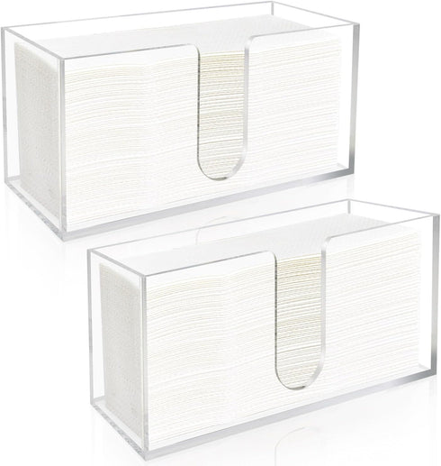 Acrylic Paper Towel Holder Countertop, 5mm Thick Clear C-Fold Z-Fold Trifold Napkin