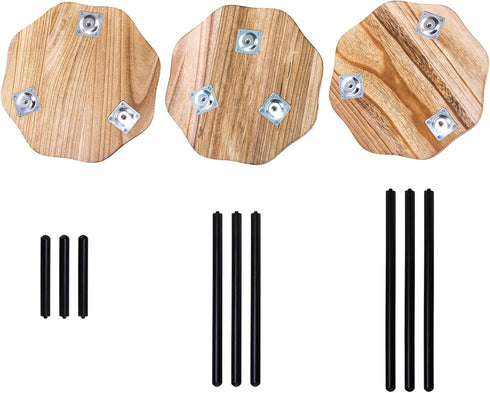 3 Pack Frcctre Indoor Plant Stand, Wooden Mid Century Plant Stand Tall Plant Table Plant Holder Plant Riser for Flower