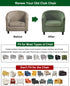 2 CRFATOP Piece Club Chair Slipcover Stretch Barrel Chair Covers Solid Tub Chair Slipcovers Soft Armchair Covers