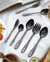 EUIRIO 5PCS Serving Utensils Set, Includes Large Serving Spoon, Slotted Serving Spoon, Serving Fork, Sugar Spoon &