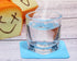 Mini Skater 3pcs 10x10x0.2CM Bar Coasters Square Silicone Coasters for Drinks Beverage Coffee Table Tea Coaster (Blue)
