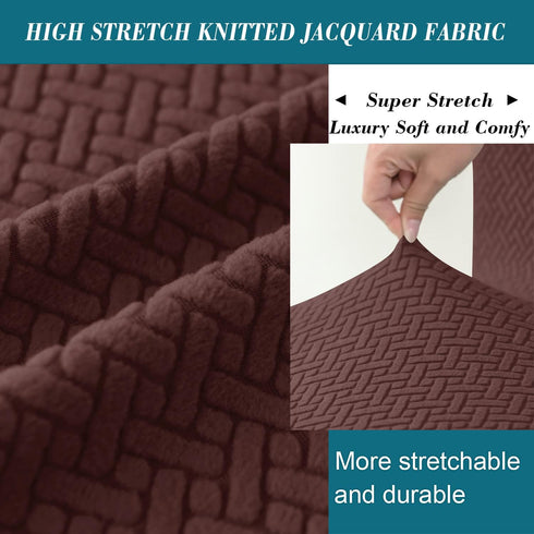 HFCNMY Ottoman Cover Square,Stretch Knitted Small Square Ottoman Slipcover,Storage Foot Stool Covers with Elastic