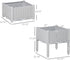 2 Outsunny Piece Raised Garden Bed with Legs, Planter Box Raised Bed to Grow Flowers, Herbs & Vegetables, Gray