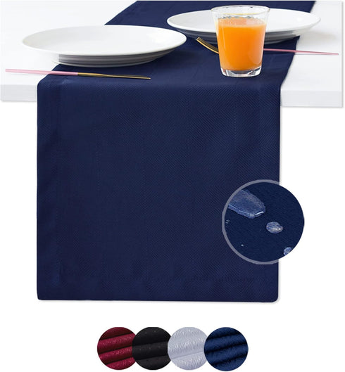 Akutana Navy Blue Table Runner 48 inch, Waterproof Coffee Table Runner, Dresser Scarf,